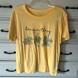 NWT yellow plant t shirt